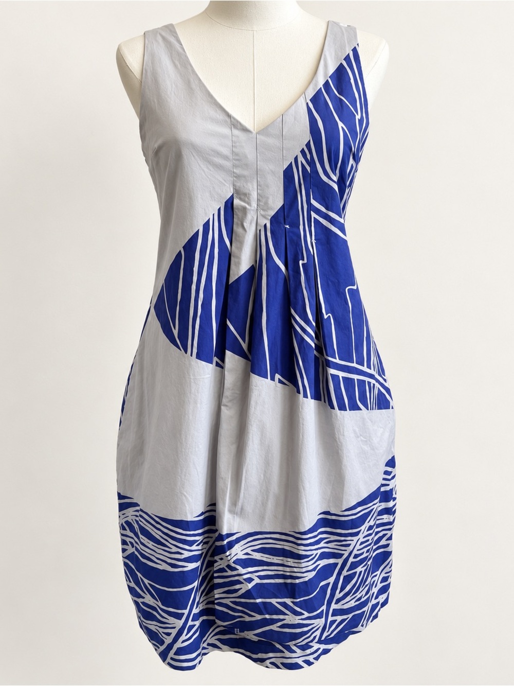 Calvin Klein Faux Wrap Sheath Dress Blue Gray Size 6 Work